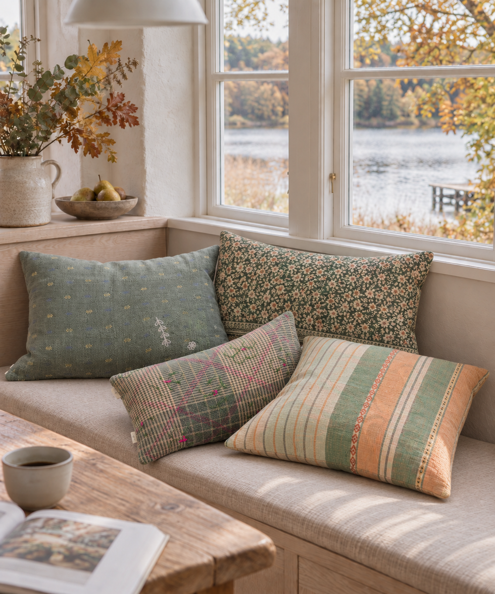Sari Kantha puder fra Quote Copenhagen