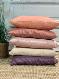 Linen cushion cover - Crystal pink