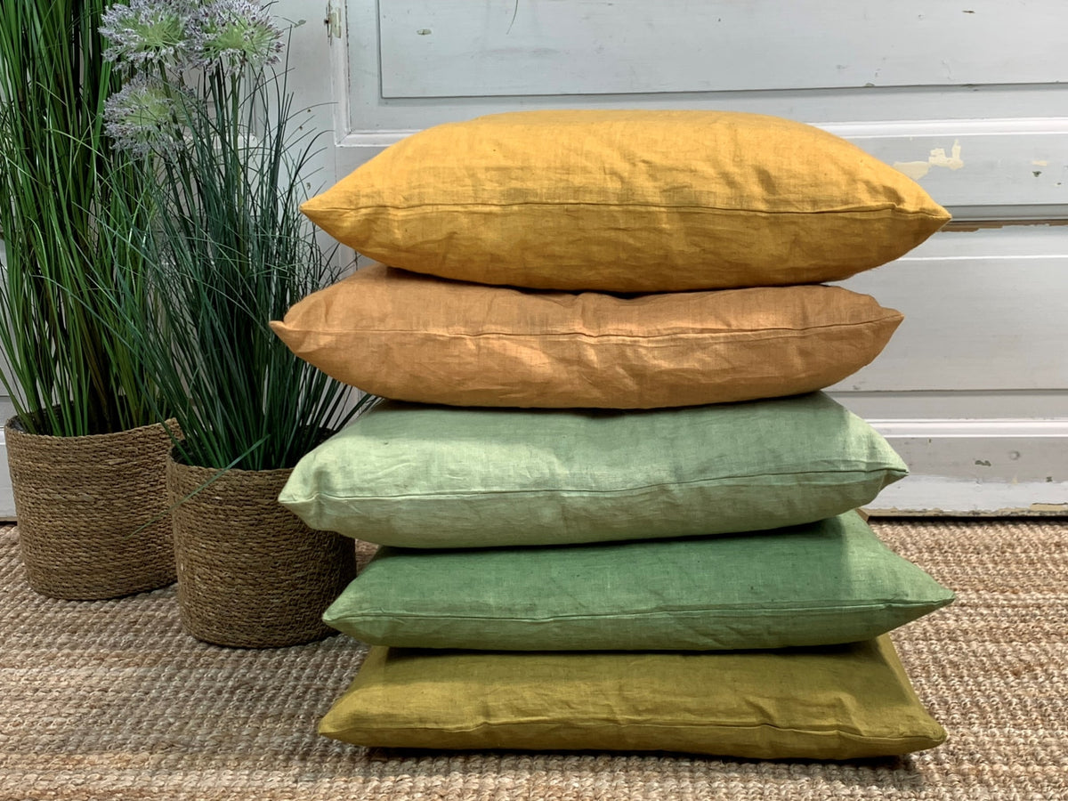 Linen cushion cover - Olive