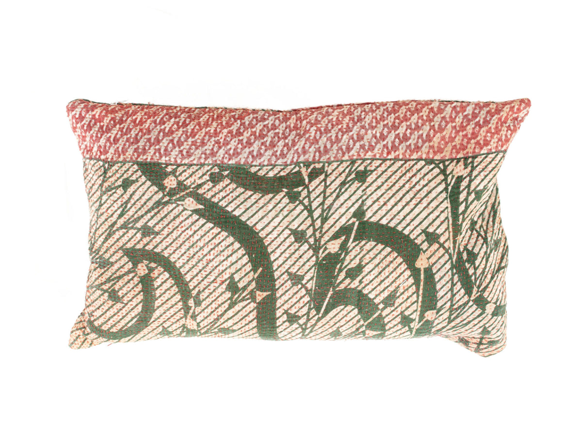 Sari pillowcase 30x50 in light blue, turquoise and white with colorful boho/bohemian patterns and upcycled texture - Indian sari pillow in unique vintage style