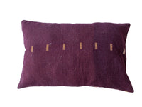 Sari pillowcase 60x40 in purple with colorful diamond patterns in gold and red, unique Indian/bohemian pillowcase for sari pillows and vintage oriental home decor