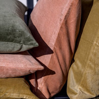 Velor cushion cover Hina Green 50x50