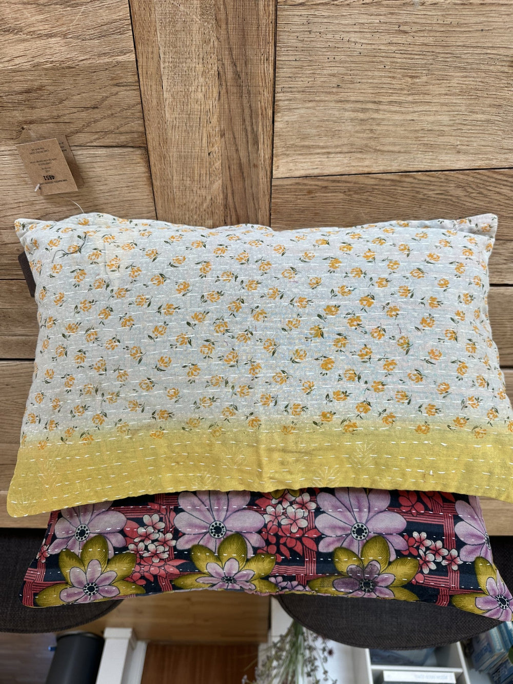Kantha Duo 11 – 2 Sari pudebetræk 30×50 – Quote Copenhagen