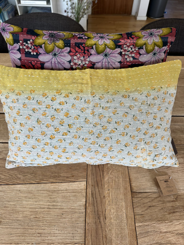 Kantha Duo 11 – 2 Sari pudebetræk 30×50 – Quote Copenhagen