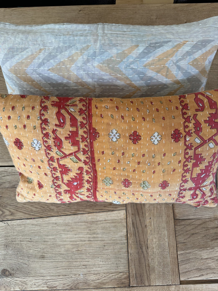 Kantha Duo 12 – 2 Sari pudebetræk 30×50 – Quote Copenhagen