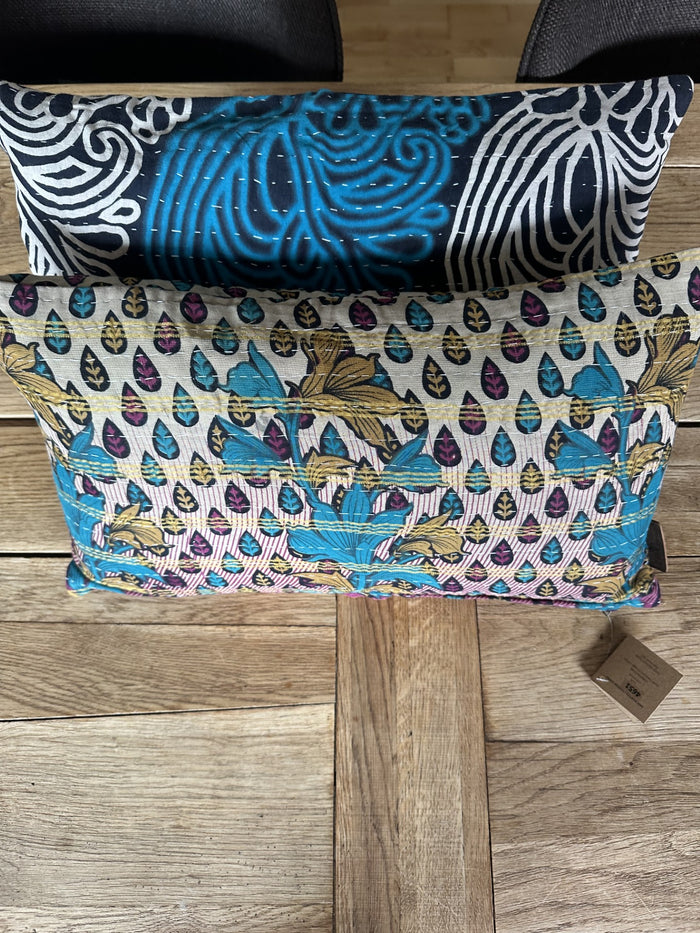 Kantha Duo 18 – 2 Sari pudebetræk 30×50 – Quote Copenhagen